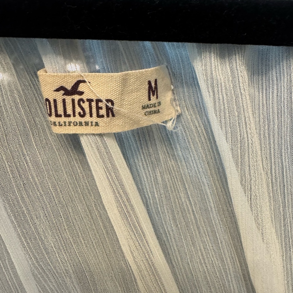 Womens Cream Ruffled Top - Picture 3 of 4